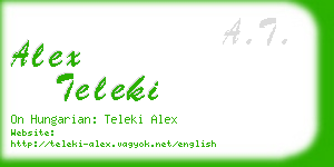 alex teleki business card